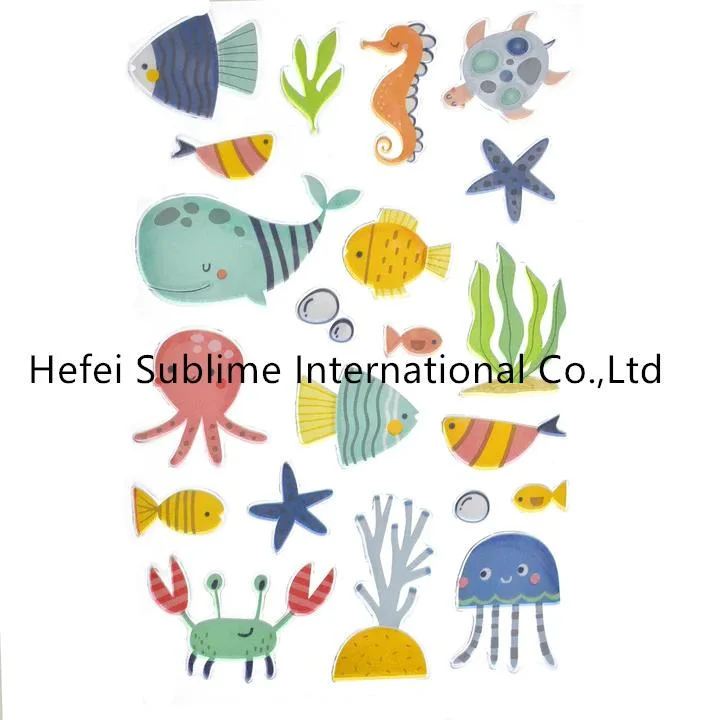 Sea Life Puffy 3D Sticker Sheet, 1-Inch, 21-Piece