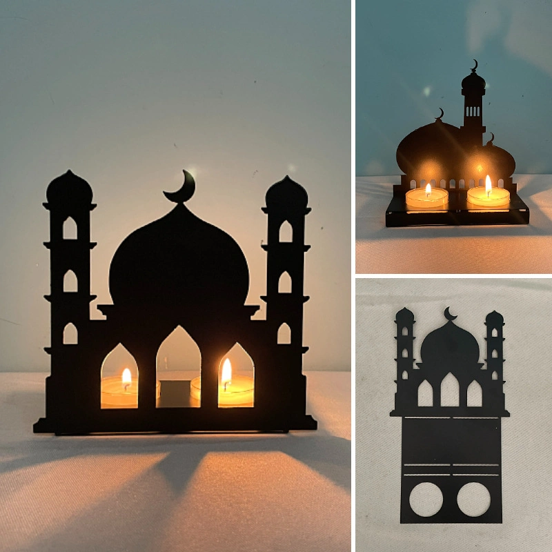 Castle Candlestick Home Decoration Eid Mubarak Festival Decoration Crafts for Ramadan