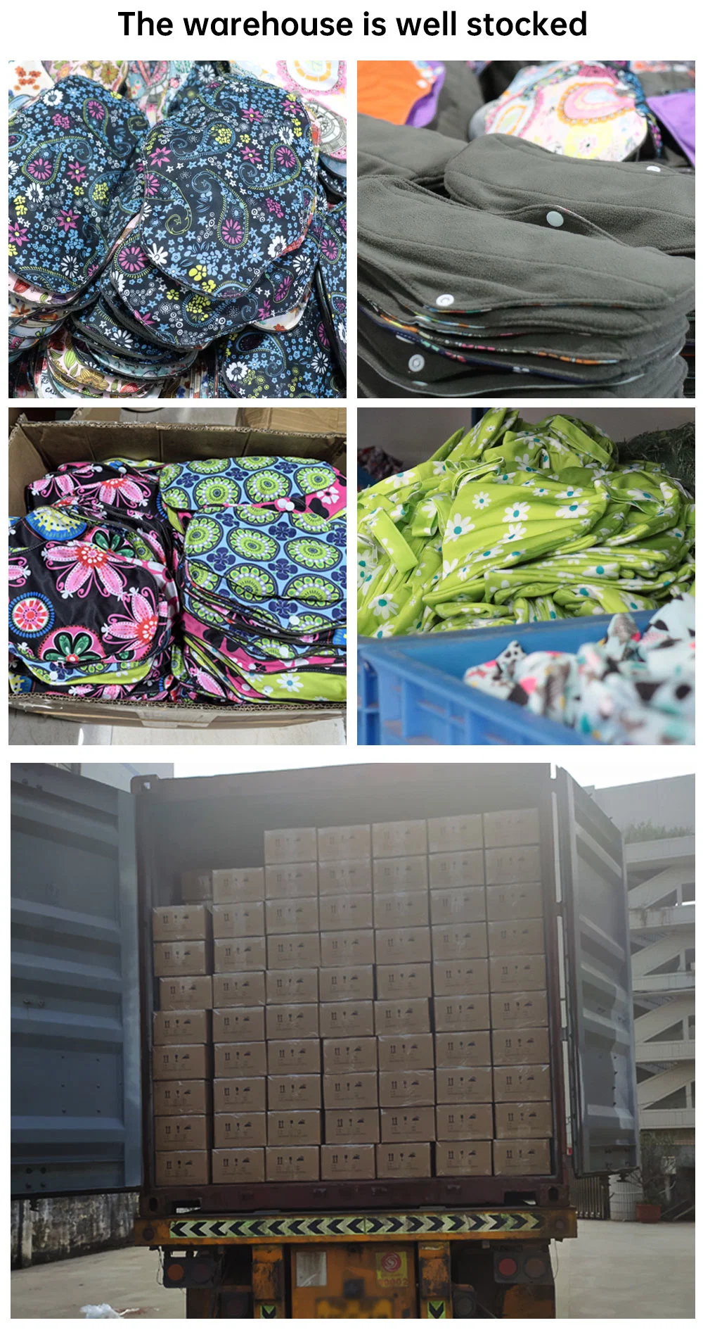 Wholesale Large Reusable Pads with Random Colors, Waterproof Women&prime;s Menstrual Pads, Super Absorbent Sanitary Pad.