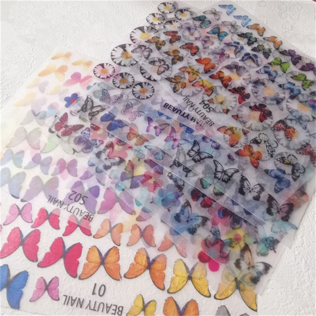 Nail Shrink Butterfly Net Red Hot Butterfly Ornaments Japanese DIY Nail Decoration Heat Shrink Machine Finished Butterfly Nail Stickers