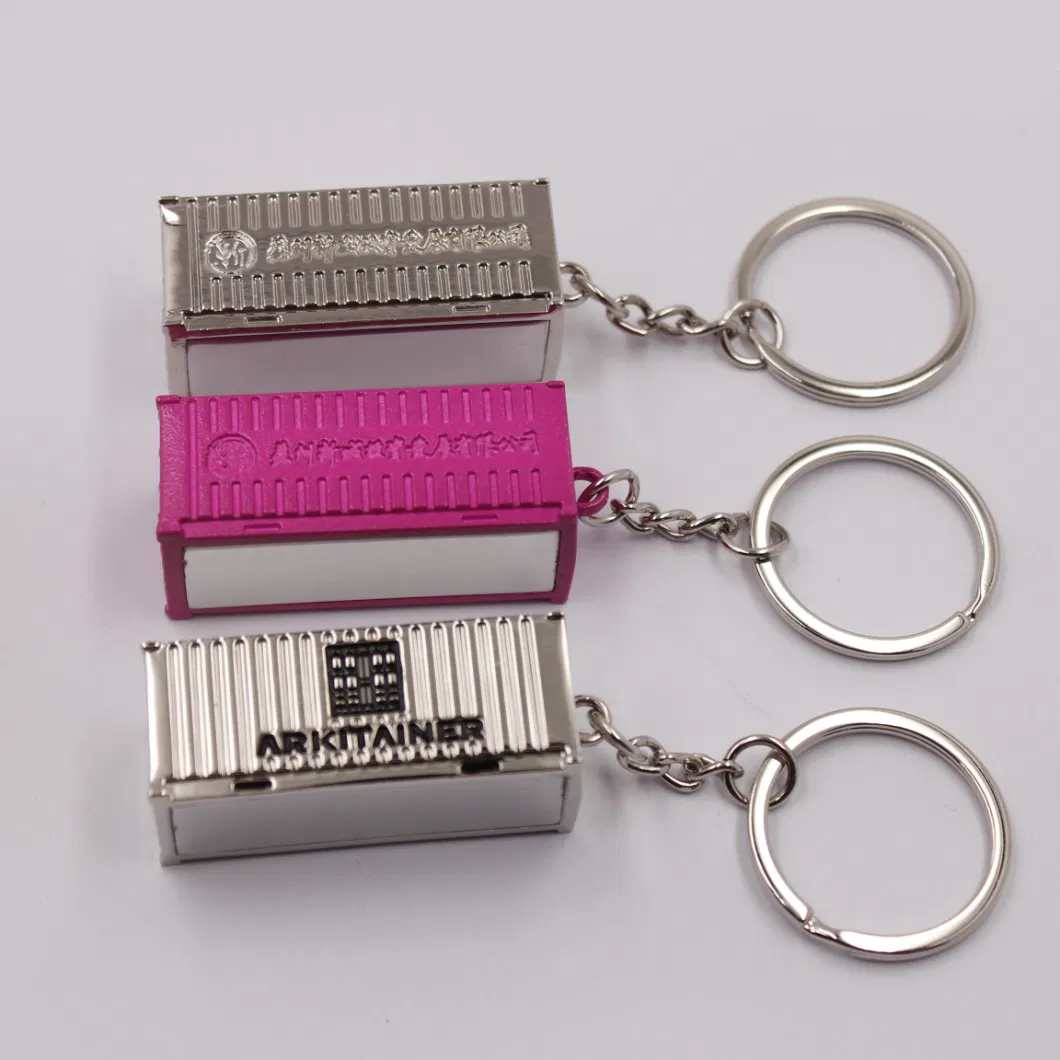 Custom Metal Name Card Holder Container Shape Key Chain