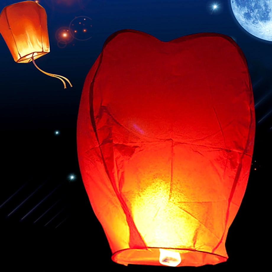 Kongming Lantern Promotional Wishing Gift Custom DIY Logo Creative Chinese Paper Sky Lantern