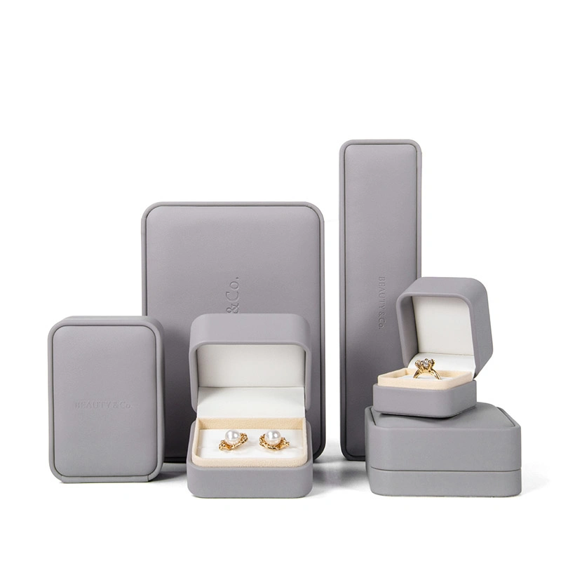 Small Jewelry Crown Box Custom Jewelry Package Set Paper Velvet Leather Ring Earring Box