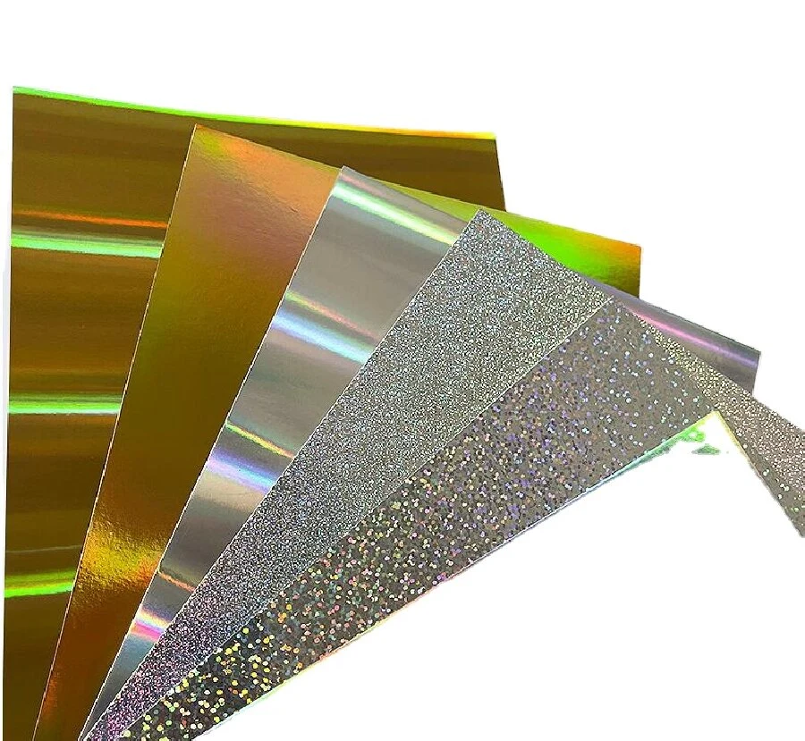 250g Holographic Mirror Foil Laser Metalized Gold Silver Paper