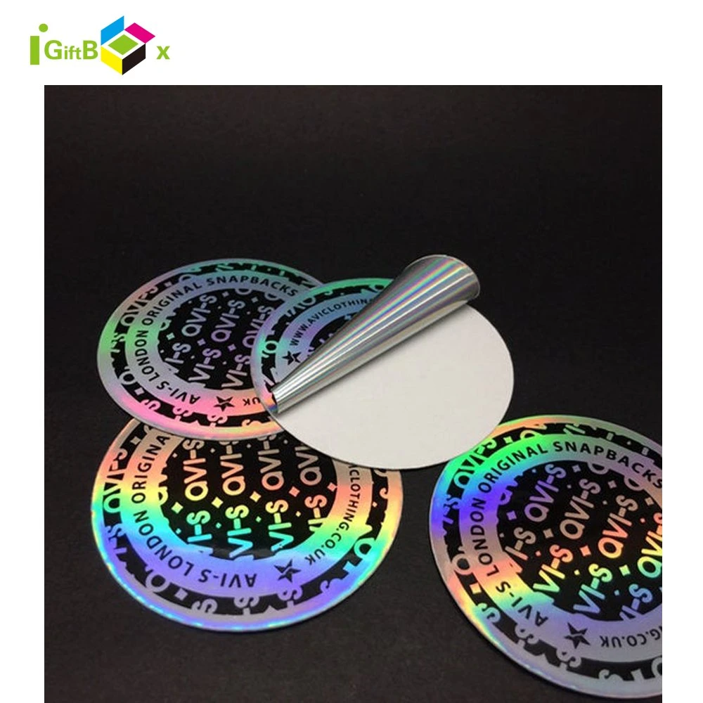 Customized Size &amp; Logo Sticker Vinyl Holographic Sticker Adhesive Sticker Paper