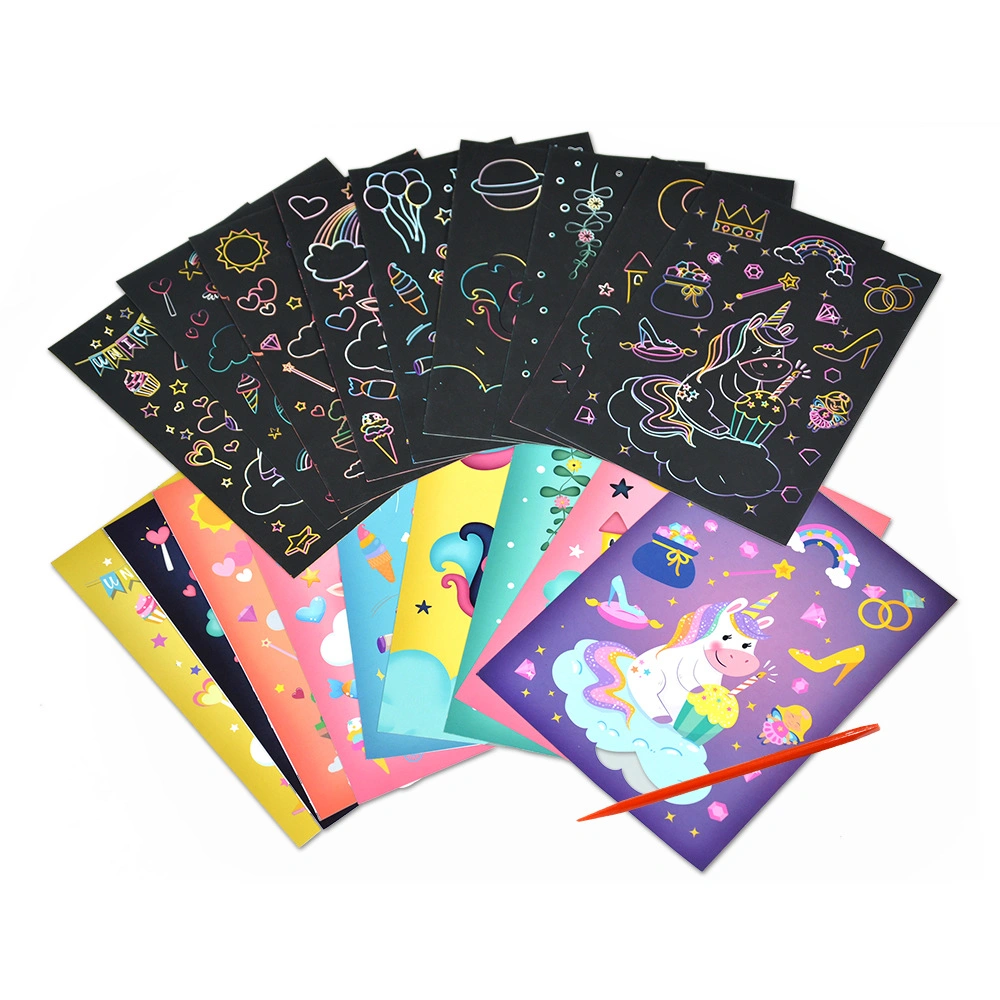 Customized Children DIY Magic Scratch Art Book-Unicorn