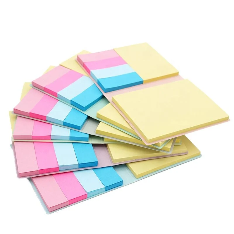 Custom Sheets Self Adhesive Bookmark Marker Paper Memo Pad Sticky Notes