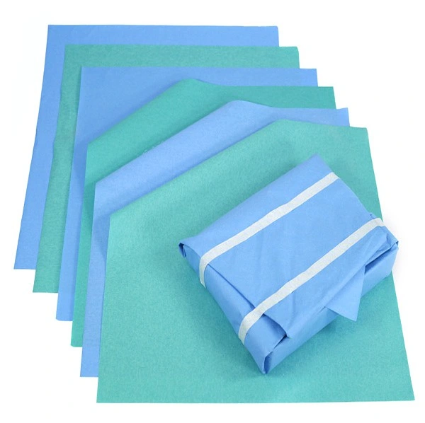 Medical Sterilization Crepe Paper for Steam Eo Sterilization Crepe Wrapping Paper Green/Blue/White Color