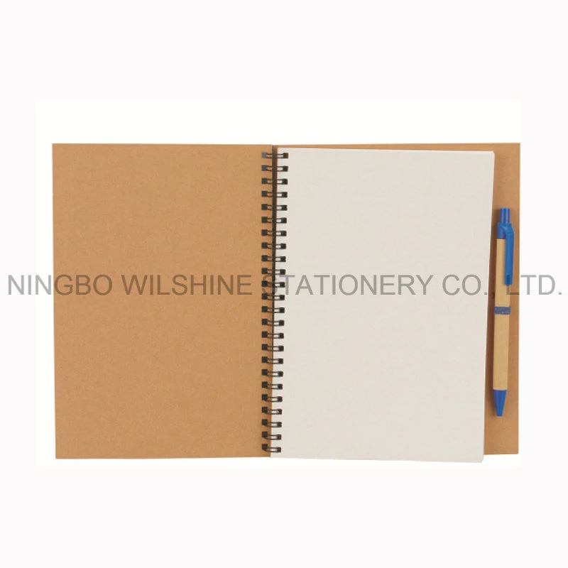 Recycled Paper A5 Note Book with Pen for Promotion (SNB106)