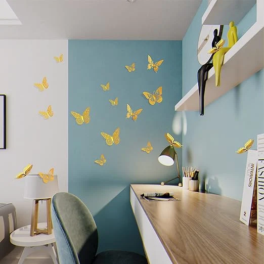 3D Hollow Butterflies Decorative Wall Stickers