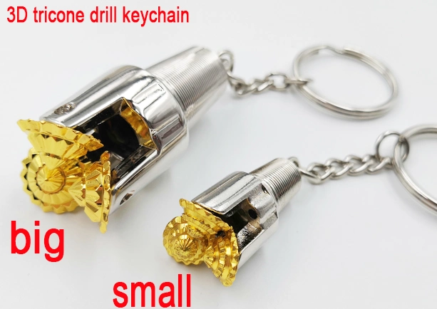 Petroleum Industry 3D Tricone Drilling Bit Pits Key Chain