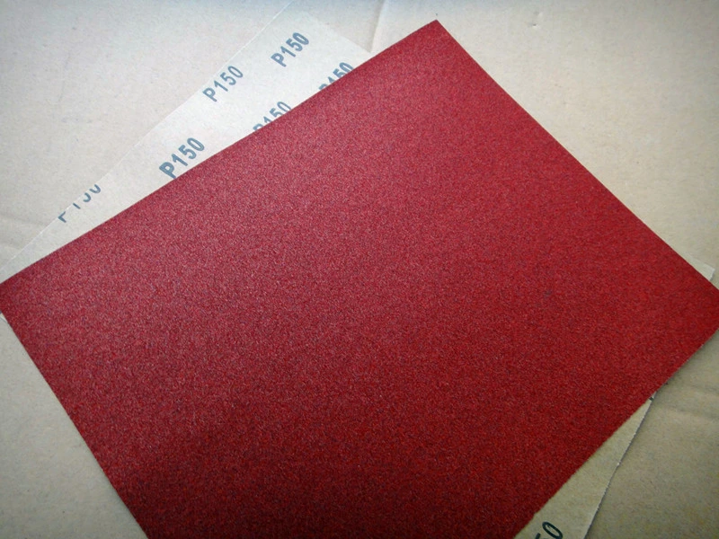 Abrasive Paper Red Color Aluminum Oxide C-Weight Craft Paper Wall Polishing