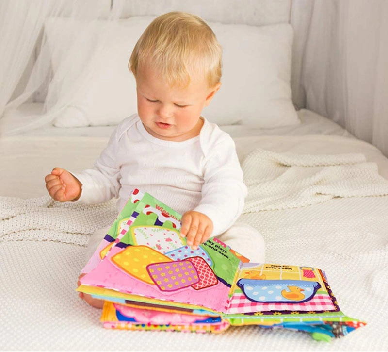 Soft Educational Baby Sensory Kids Activity Plush Books for Infants