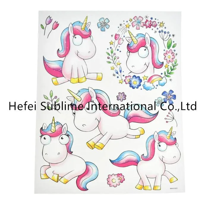 Pastel Baby Unicorn Glitter Wall Art Stickers, 12-Piece