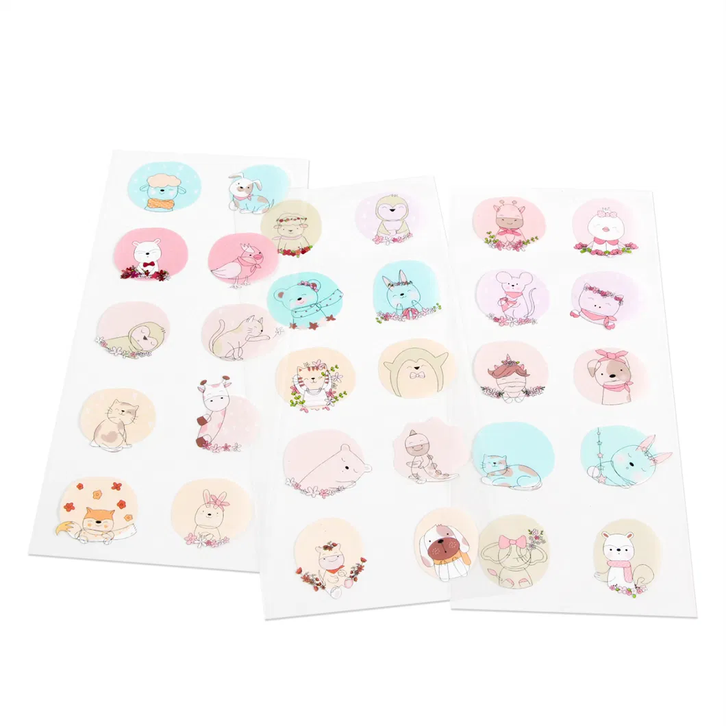 Custom Waterproof Art Sticker Diary Decorative Scrapbook Sticker Transparent Paper Bag