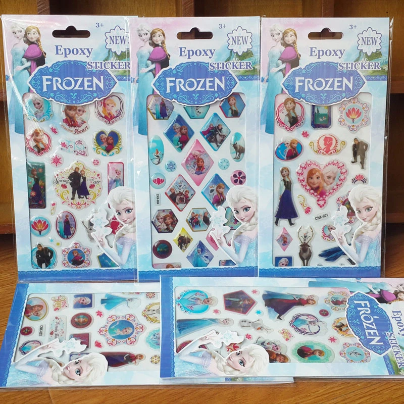 Wholesale PVC Spong Puffy Sticker with Frozen Cartoon