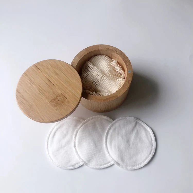 2layers Bamboo Cotton Make up Remover Pads with Customized Label