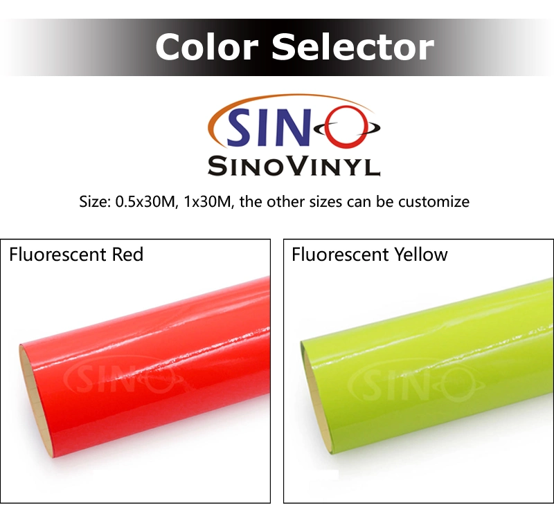 SINOVINYL Wholesale Self Adhesive Fluorescent Color Cutting Vinyl Paper