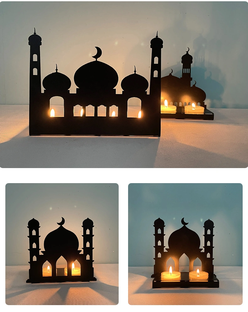 Castle Candlestick Home Decoration Eid Mubarak Festival Decoration Crafts for Ramadan