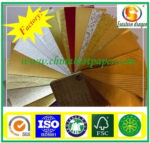 Good price Manufacture customized shiny cardboard gold color