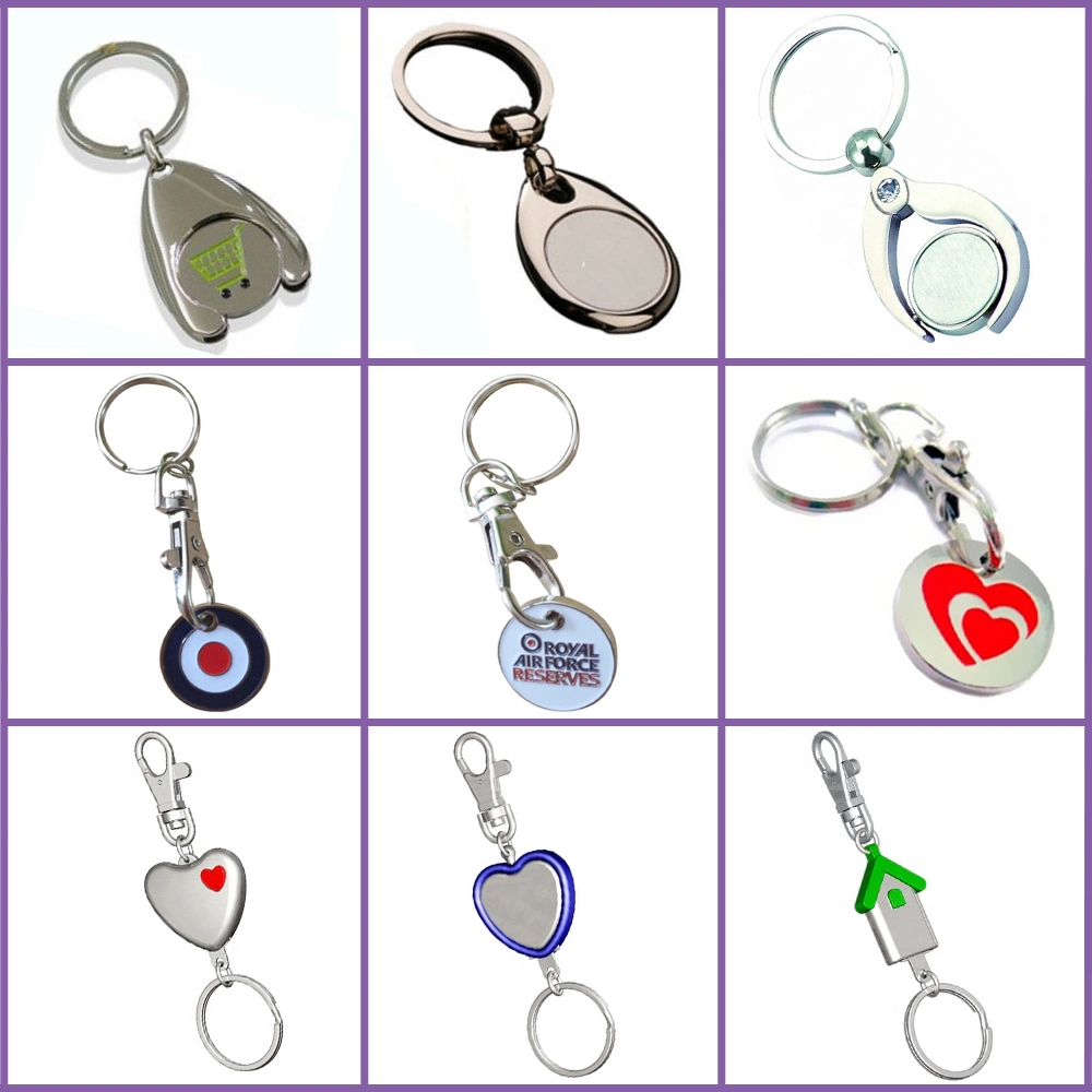 Promotional Gift Purple Car Shaped Custom Metal Key Chain