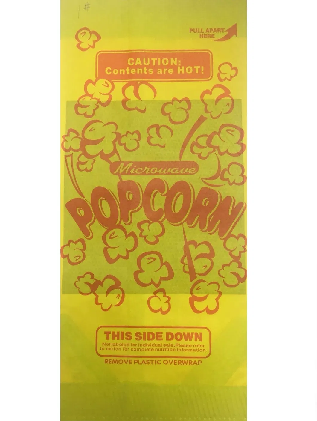 Wholesale Folding Security Seal Custom Design Greaseproof Paper Popcorn in a Paper Bag in The Microwave