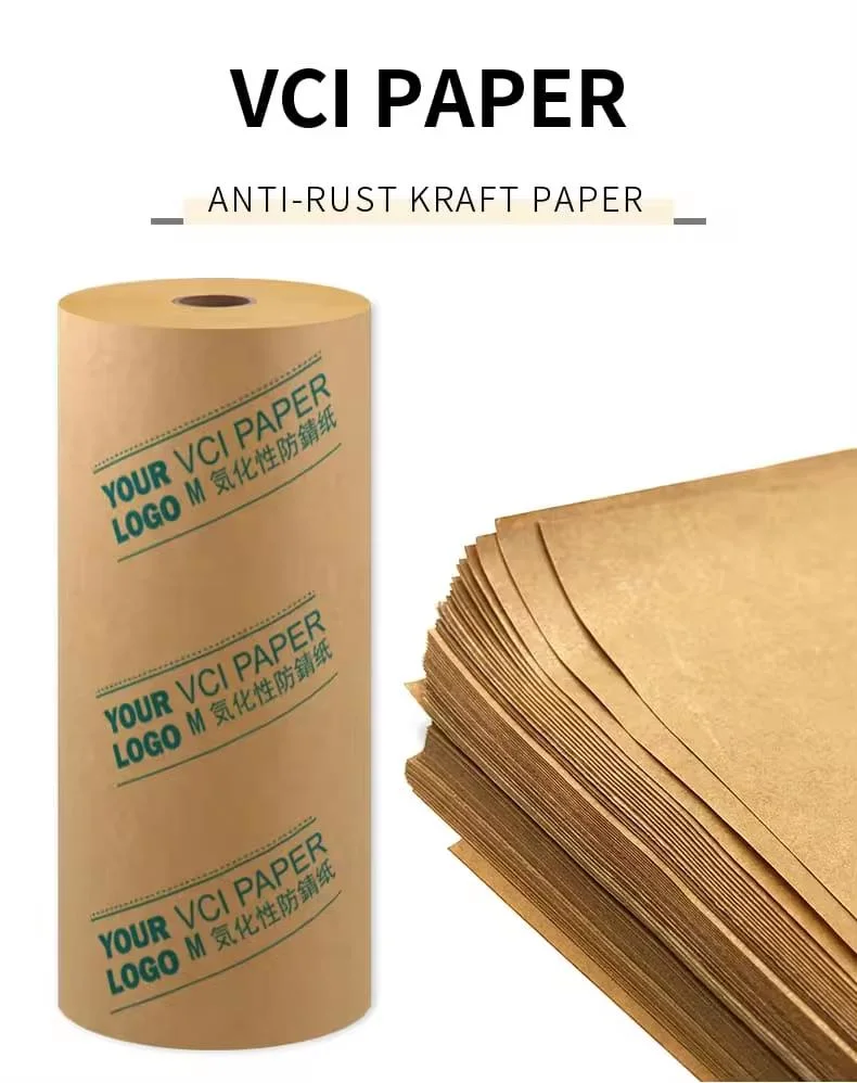 Coated Vci Paper Kraft Paper, PE for Automatic Packing Machine, Vci Paper Crinkled Wrinkled Anti Rust Crepe PE Tape Good Virgin