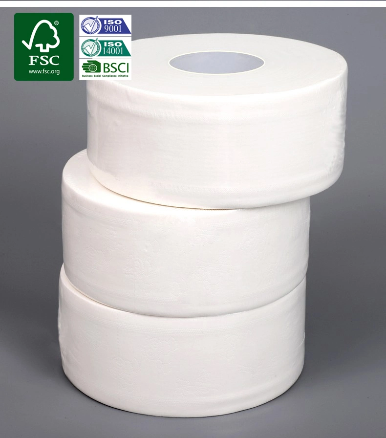 2ply Large Toilet Roll Paper Embossed No Fluorescent Jumbo Bath Tissue Jumbo Roll Toilet Paper