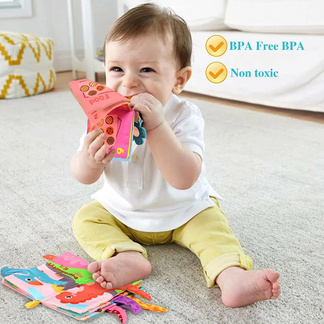 Soft Cloth Paper Sound Birthday Learning Suitable Sleeping Book with Sensor for Babies