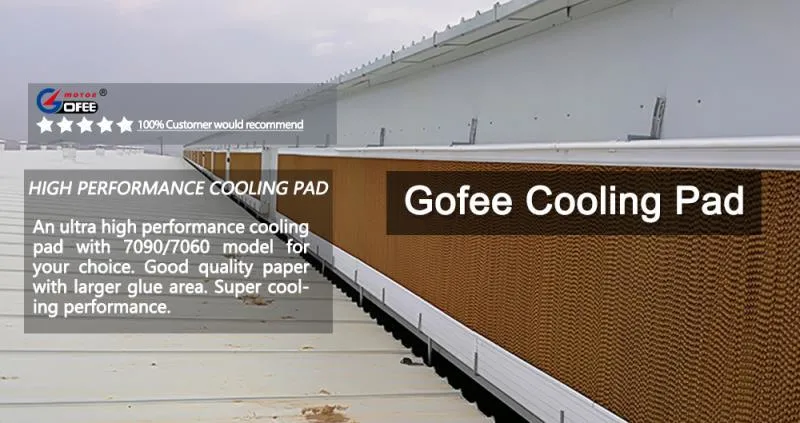 Evaporative Green Cooling Pad Customized Wet Curtain Brown Color 7090 5090poultry House Paper Cooling Pad