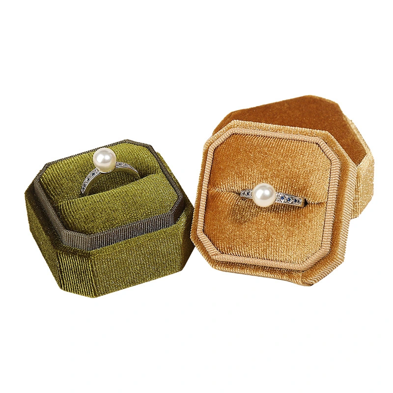 Small Jewelry Crown Box Custom Jewelry Package Set Paper Velvet Leather Ring Earring Box