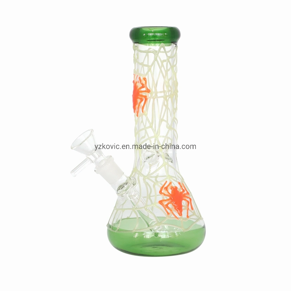 Night Luminous Spider Glass Beaker Smoking Water Pipe Glass Handicraft Glass Smoking Pipe Oil Burner