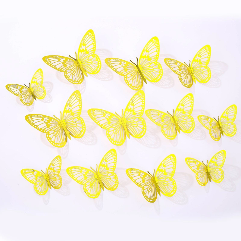 3D Hollow Butterflies Decorative Wall Stickers