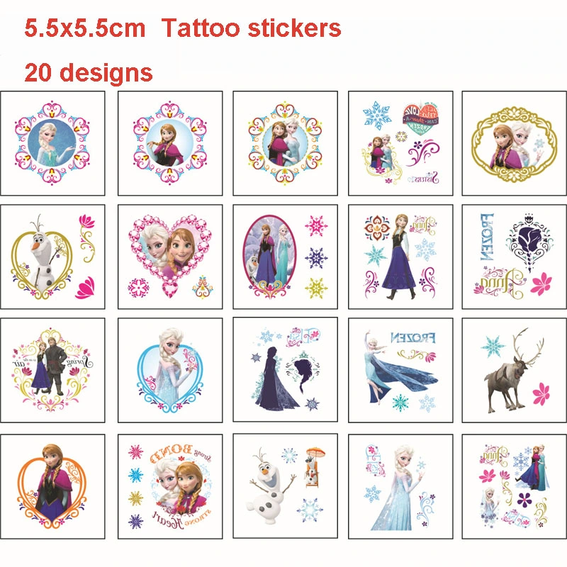 Wholesale New 5X5cm Frozen Tattoo Sticker, Children Cartoon Stickers