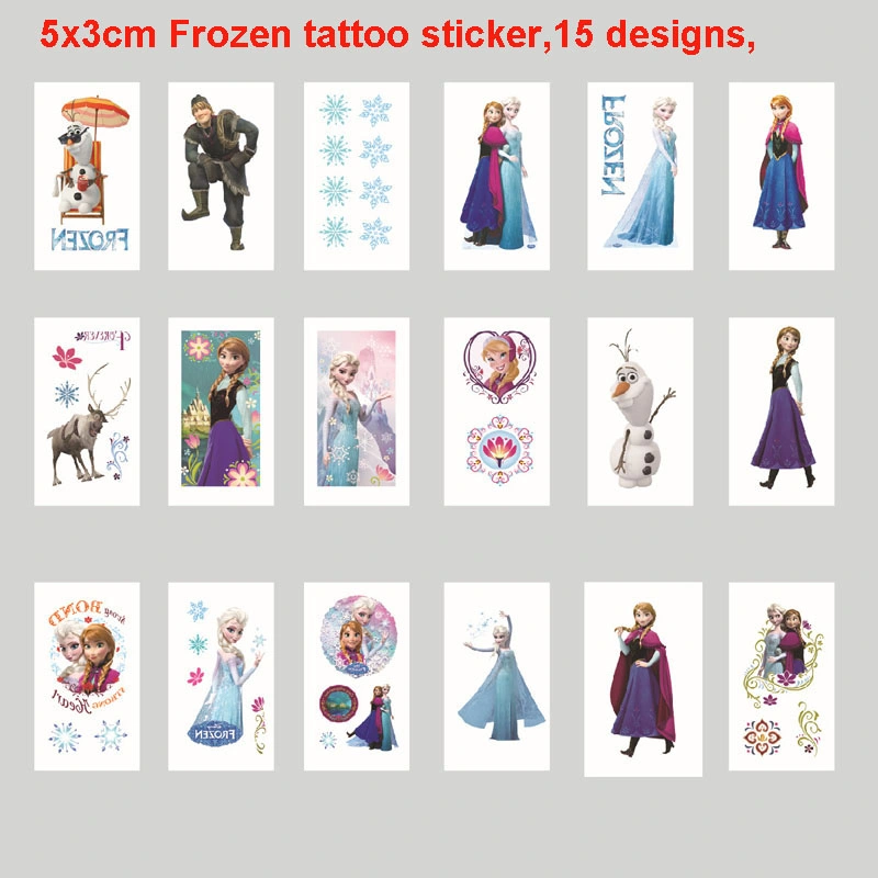 Wholesale New 5X5cm Frozen Tattoo Sticker, Children Cartoon Stickers