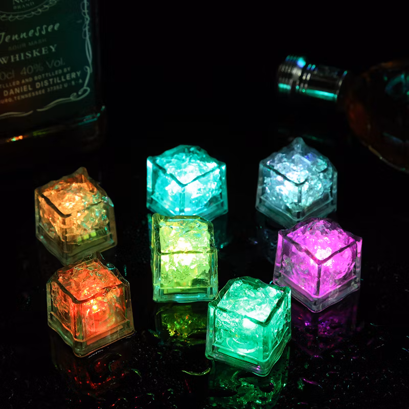 Colorful LED Light up Ice Cube with Logo