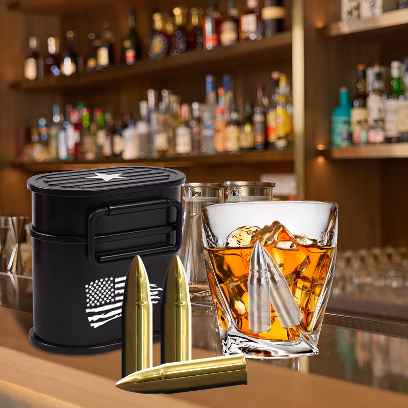 Stainless Steel Ice Stones for Red Wine Coffee Whiskey Quick-Freezing Metal Ice Cubes