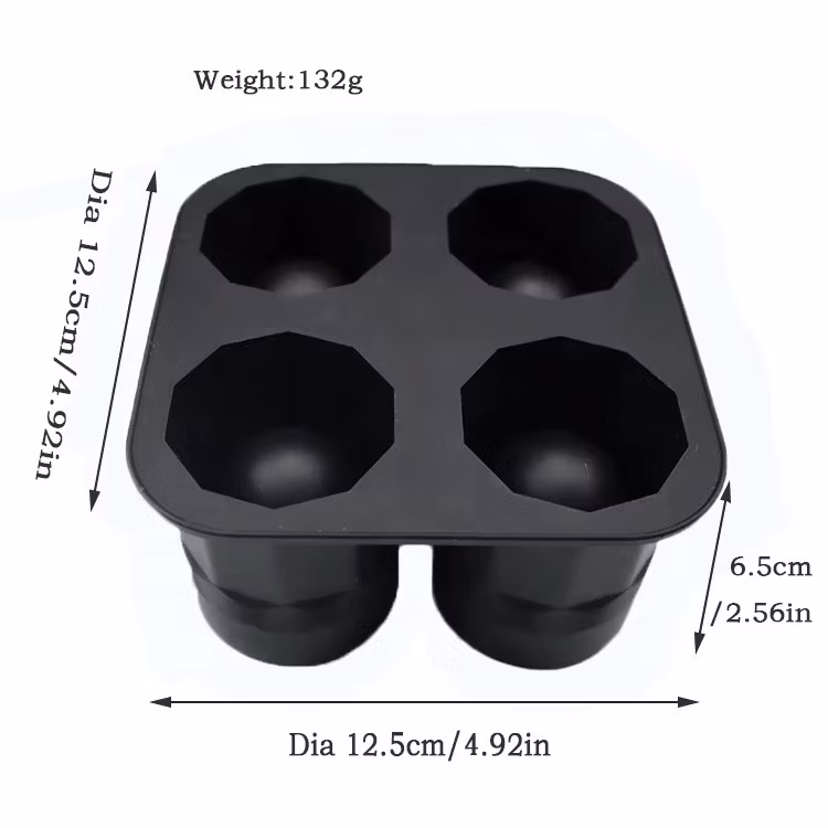 Silicone Release Reusable Sphere Ice Ball Maker Silicone Ice Mold