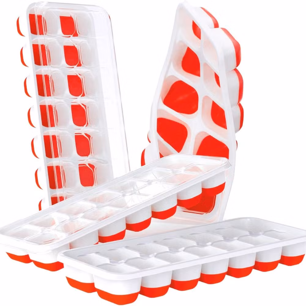 Silicone Ice Cube Tray Easy-Release with Removable Lid Bl27780
