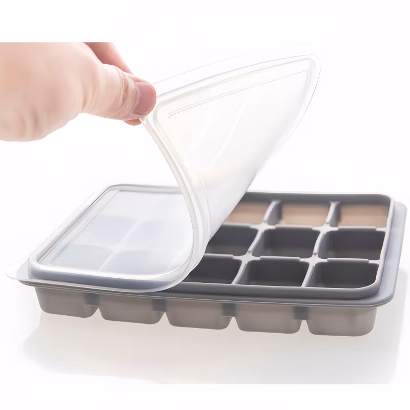 Silicone Ice Mold Ice Cube Tray 15 Cavities with Lid