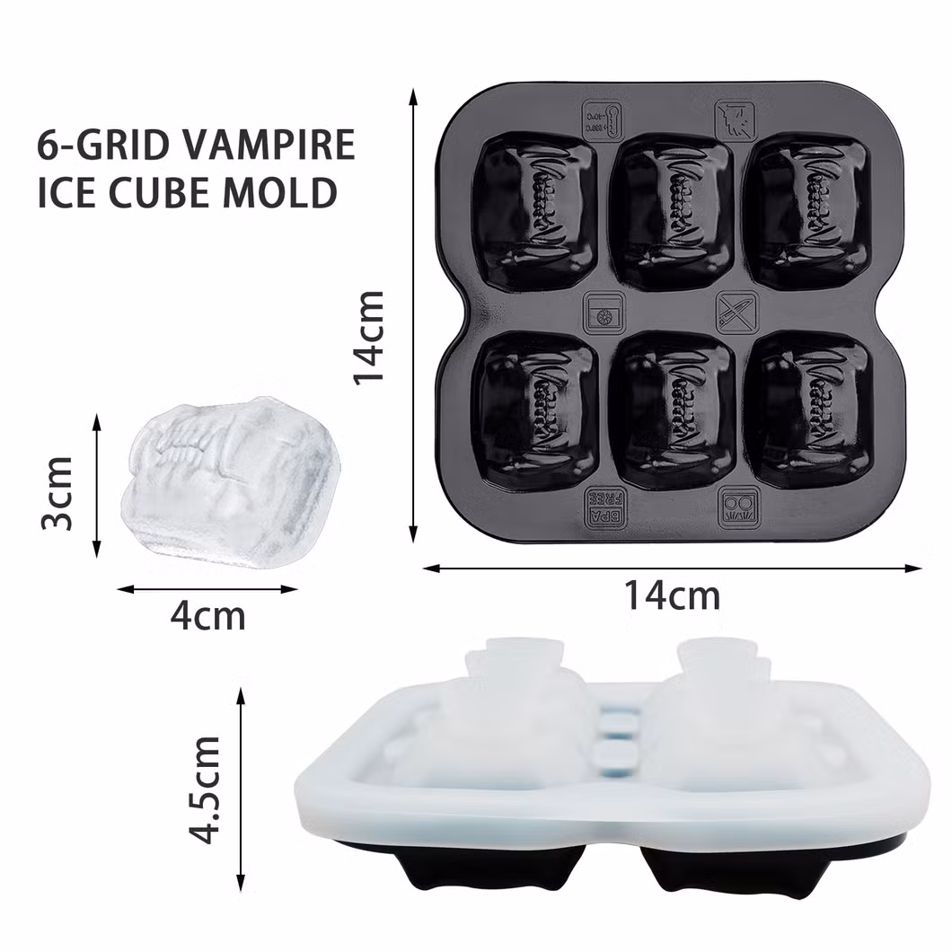 Hot Sale BPA Free Silicone Ice Cube Tray Molds Freezer with Lid
