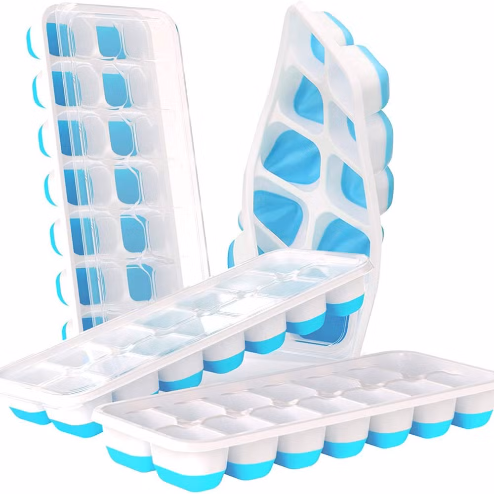 Silicone Ice Cube Tray Easy-Release with Removable Lid Bl27780