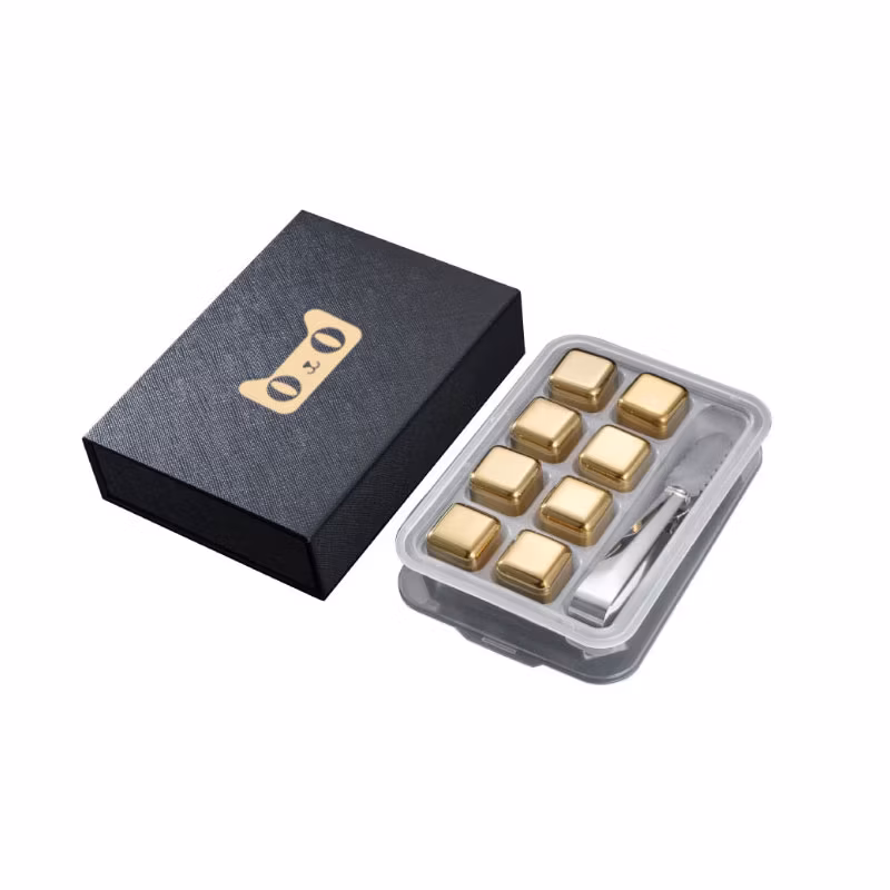 Reusable Ice Cubes Stainless Steel Whiskey Stones Ice Stone Set