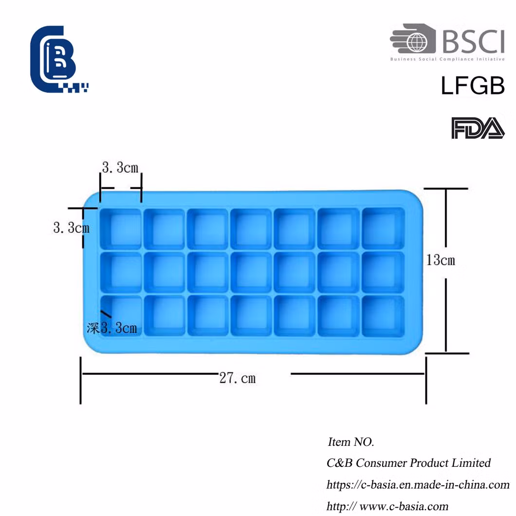 Hot Selling Food Grade Silicone Ice Cube Tray Mold Chilled Drink Whiskey Cocktail Kitchen Supplies