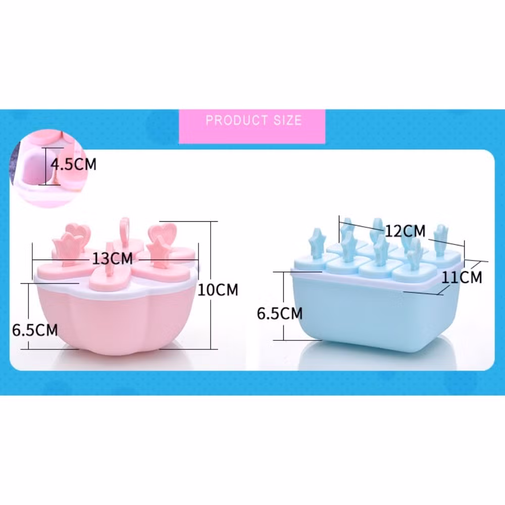 Mold Maker Reusable DIY Ice Pop Mold Tray Homemade Popsicle Mi24387