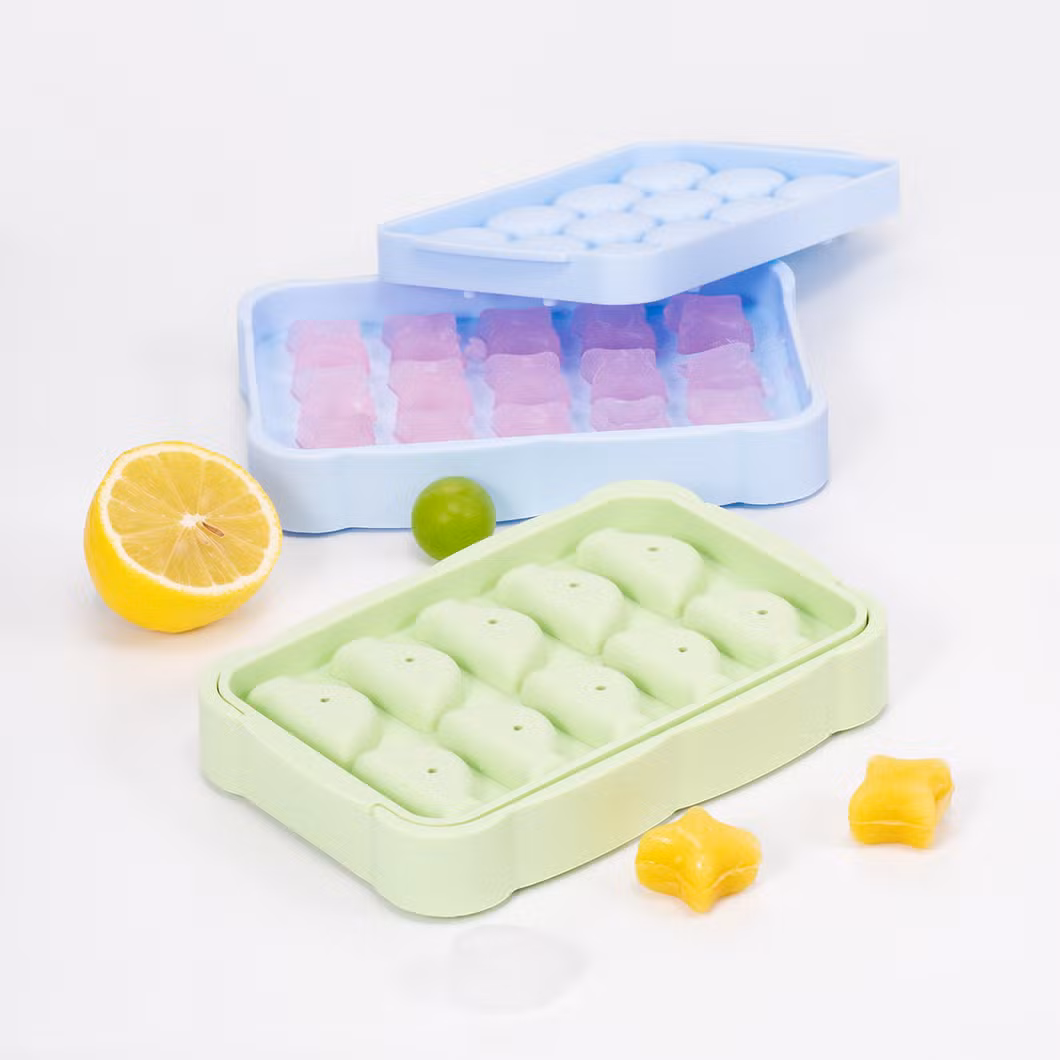Li &amp; Zhao Cartoon Silicone Ice Cube Tray Molds for Freezing Refrigerators and Kitchens