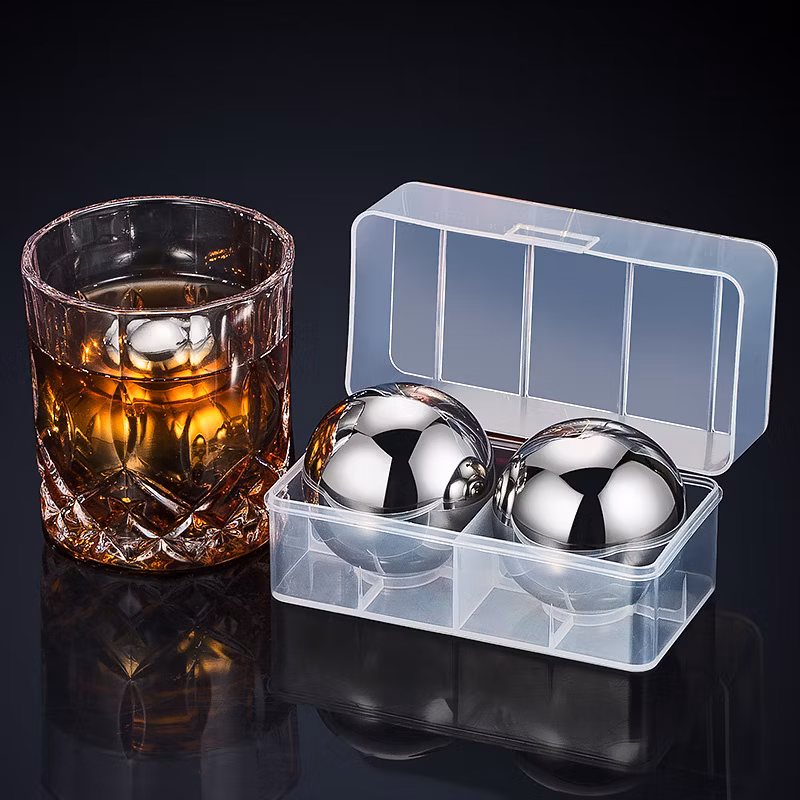 Stainless Steel Ice Stones for Red Wine Coffee Whiskey Quick-Freezing Metal Ice Cubes
