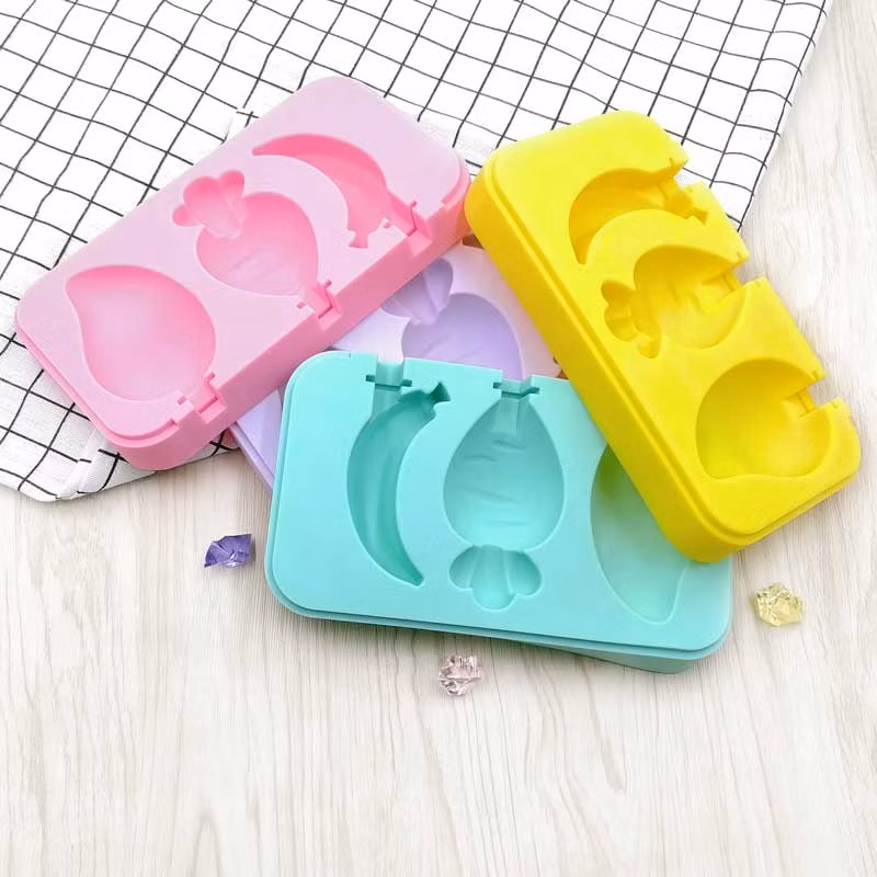 New Multi Shape DIY Handmade Fruit Ice Lolly Bar Mould Homemade Silicone Frozen Popsicle Mold