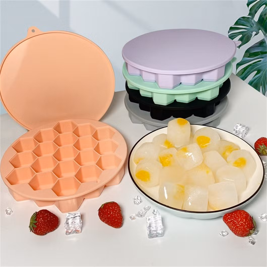 China Factory Manufacturer FDA Honeycomb Rubber Mold Silicone Ice Cube Tray