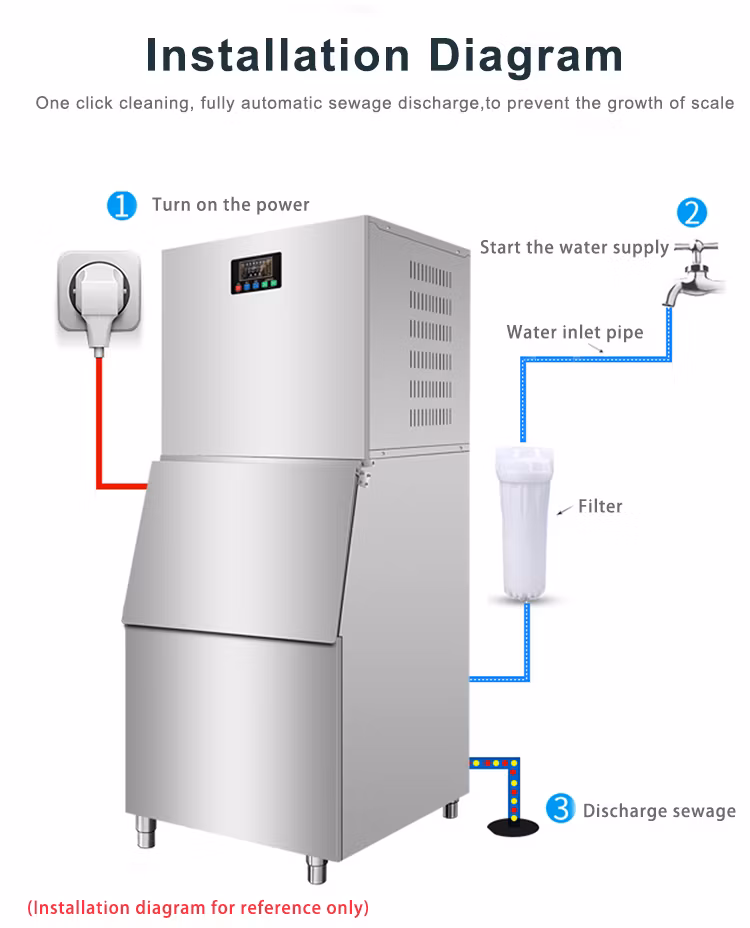 Automatic Cube Ice Making Machine 200kg 500kg 1000kg Ice Cube Maker Ice Maker Machine Machinery